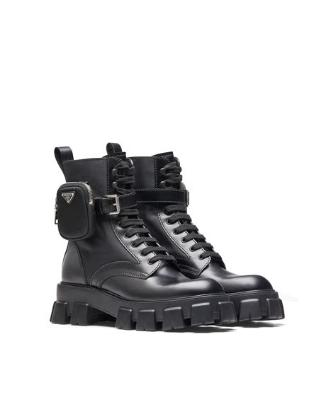 prada combat shoes price|Prada genuine leather boots.